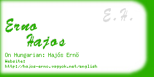 erno hajos business card